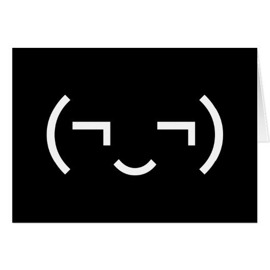 Smug絵文字‿カード日本の(Kaomoji) (正面横)