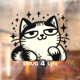 SMUG 4 Lyfe Cat 12 x 12ウィンドウロック ウィンドウサイン