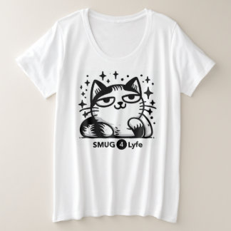 Smug Cat Shirt - SMUG 4 Lyfe Collection プラスサイズTシャツ