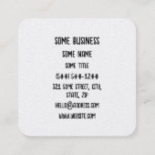 Smug Face ドヤ顔 Doyagao Japanese Slang スクエア名刺 (裏面)