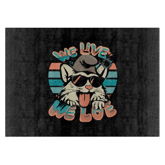 Smurf Cat - We Live We Love カッティングボード (正面)