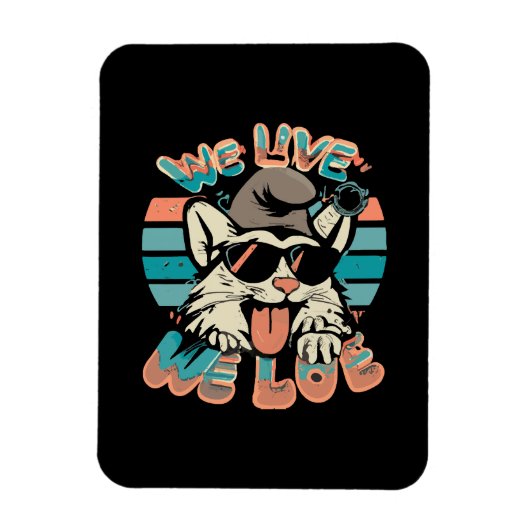 Smurf Cat - We Live We Love マグネット (縦)