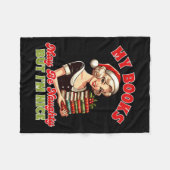 Smut Readerクリスマス私の本はいけなない フリースブランケット (正面(横))