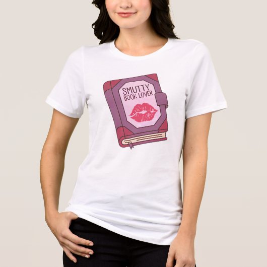 Smutty Book Lover Romance Reader トライブレンドＴシャツ (正面)