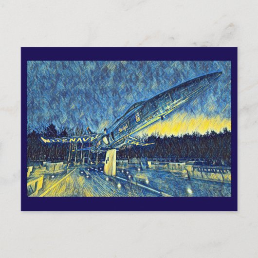 Smyrna, TN USネイビーブルーエンジェルス記念絵を描の ポストカード (正面)