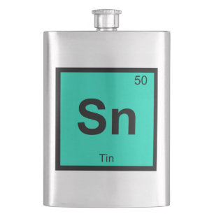 Sn - tin化学周期表シンボル要素 フラスク