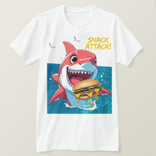 Snack Attack Shark Tシャツ (デザイン正面)