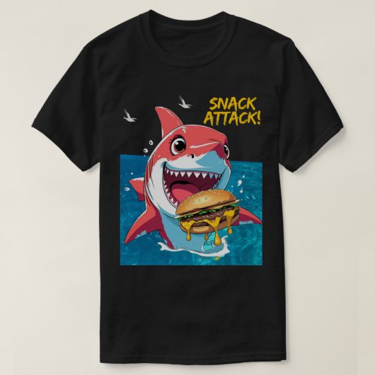 Snack Attack Shark Tシャツ (デザイン正面)
