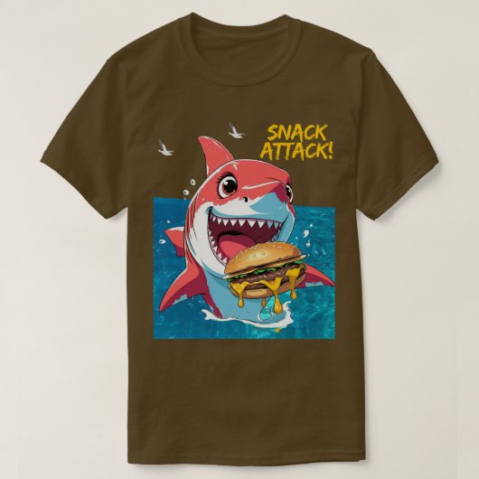 Snack Attack Shark Tシャツ (デザイン正面)