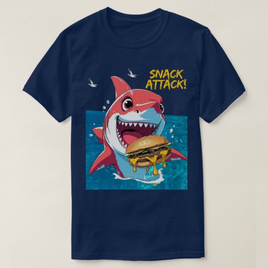 Snack Attack Shark Tシャツ (デザイン正面)