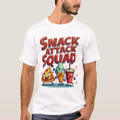 Snack Attack Squad – お菓子が大好きな人へ Tシャツ (正面)
