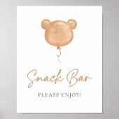 Snack Bar Food Teddy Bear Balloon Birthday  ポスター (正面)