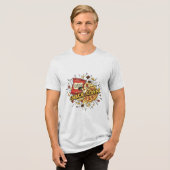 Snack-cident – Chaotic Snack Food Crash Streetwear トライブレンドＴシャツ (正面全面)