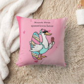 Snack First, Questions Later Pillow | Cool Duck wi クッション (ブランケット)