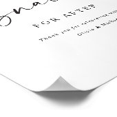 Snack for After Modern Handwritten Wedding Sign ポスター (角)