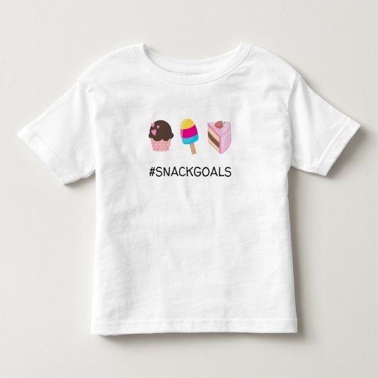 #SNACKGOALSカップケーキポップシクルケーキスライス トドラーTシャツ (正面)
