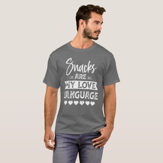 Snacks are My Love Language Love Gift retro Tシャツ (正面フル)