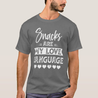 Snacks are My Love Language Love Gift retro Tシャツ