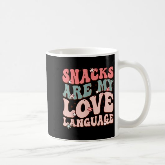 Snacks Are My Love Language Valentine Day Kids Boy コーヒーマグカップ (右)