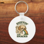 Snacks Sniffer Shih Tzu St.Patrick's Day キーホルダー (正面)