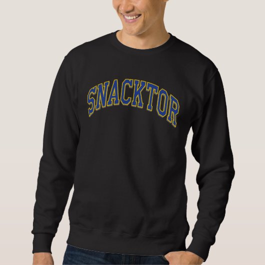 Snacktor Arched おもしろい Dictionaryワードプレイ スウェットシャツ (正面)