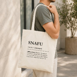 SNAFUの定義 楽しいスラング オフィスのユーモア トートバッグ