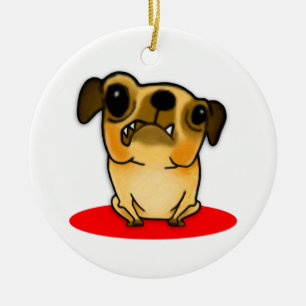 Snaggleの歯のパグ セラミックオーナメント