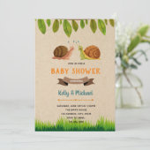 Snailパーティーテーマの招待 招待状 (スタンド正面)