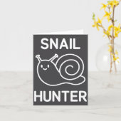 Snail Hunter, Funny, Jokes, Sarcastic カード (黄色い花)