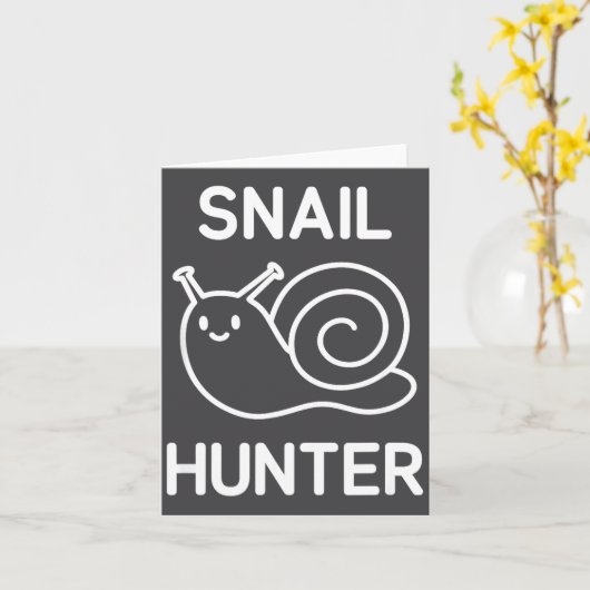 Snail Hunter, Funny, Jokes, Sarcastic  カード (黄色い花)