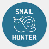 Snail Hunter, Funny, Jokes, Sarcastic  ラウンドシール (正面)