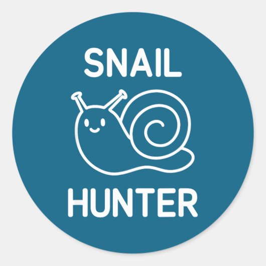 Snail Hunter, Funny, Jokes, Sarcastic  ラウンドシール (正面)
