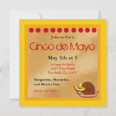 Snail in Sombrero Cinco de Mayo 招待状 (裏面)
