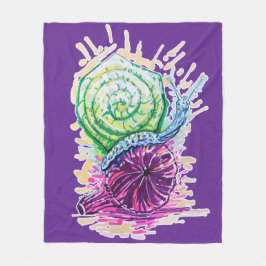 Snail in the Fig フリースブランケット