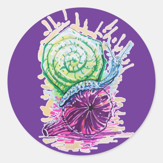 Snail in the Fig ラウンドシール (正面)