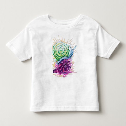 Snail in the Fig colorful トドラーTシャツ (正面)