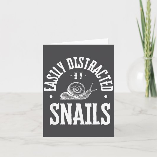Snail Lover Easily Distracted By Snails, Funny Sna カード (正面)