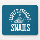 Snail Lover Easily Distracted By Snails, Funny Sna マウスパッド (正面)