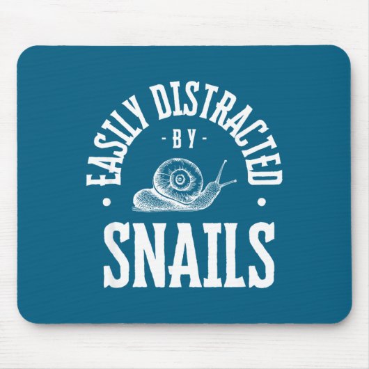 Snail Lover Easily Distracted By Snails, Funny Sna マウスパッド (正面)