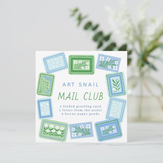snail mail art club 招待状 (スタンド正面)