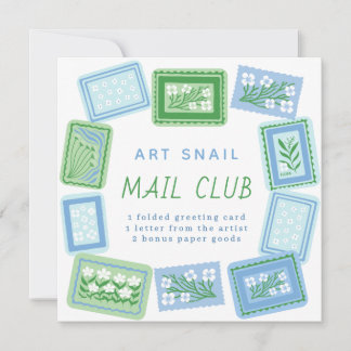 snail mail art club 招待状