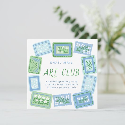 snail mail art club 招待状 (スタンド正面)