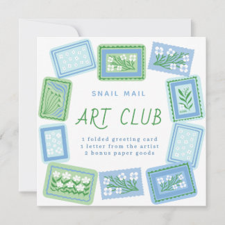 snail mail art club 招待状