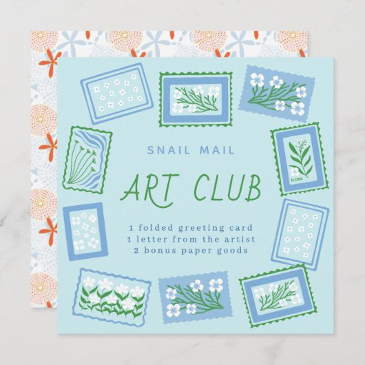 snail mail art club 招待状 (正面/裏面)