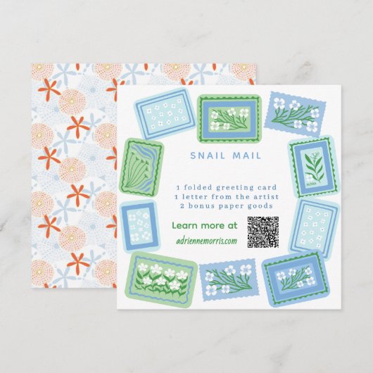 snail mail art club 招待状 (正面/裏面)