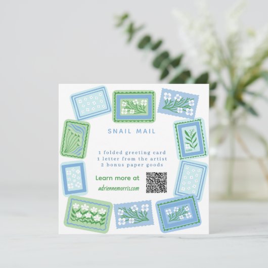 snail mail art club 招待状 (スタンド正面)