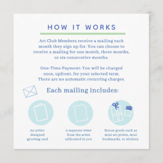 snail mail art club invitation 招待状