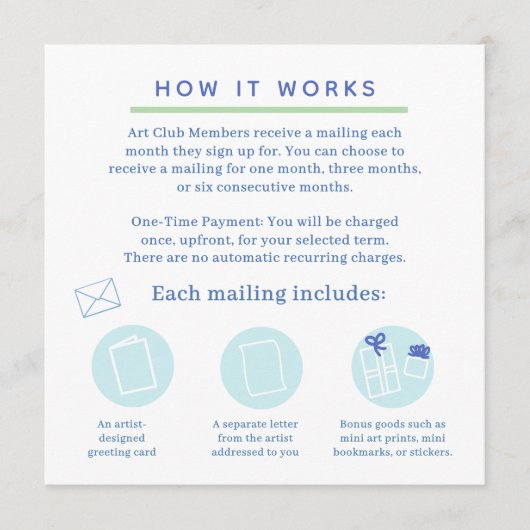 snail mail art club invitation 招待状 (正面)