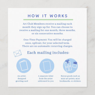 snail mail art club invitation 招待状