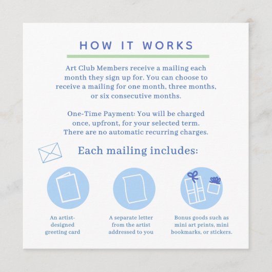 snail mail art club invitation 招待状 (正面)